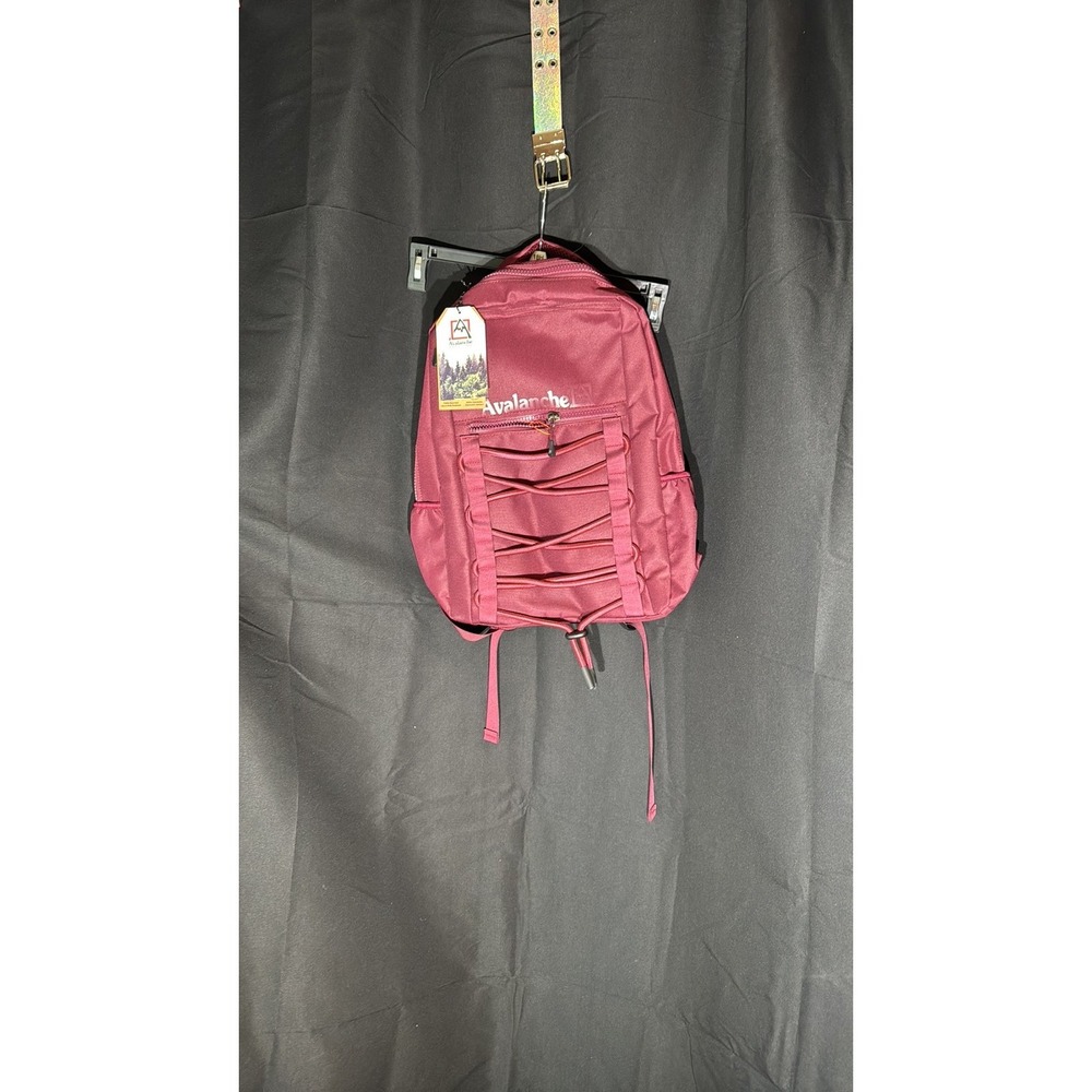 Avalanche Burgundy Outdoor Backpack with Front Bungee Cords